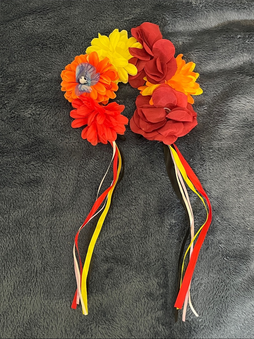 Día de los Muertos Day of the Dead Flower Crown Headband NWT Costume Colorful